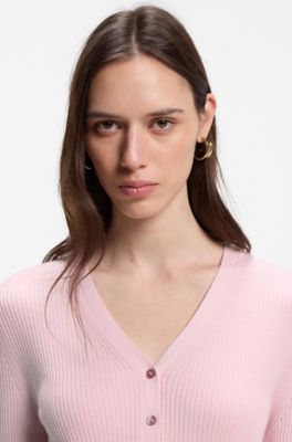 Virgin-wool cardigan, Light Pink