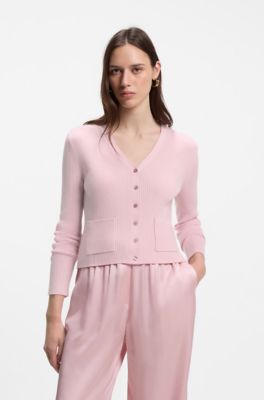 Virgin-wool cardigan, Light Pink