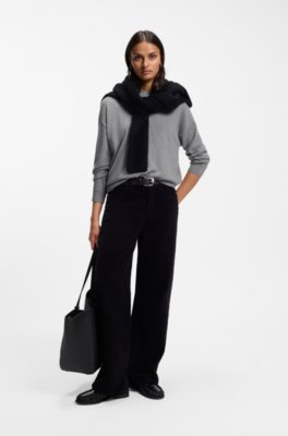 Boss Crew-neck sweater in pure cashmere stickade tröjor dam – bild 2