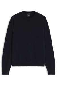Crew-neck sweater in pure cashmere, Dark Blue
