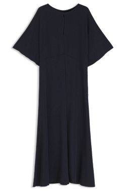 Long-length business dress in stretch crepe