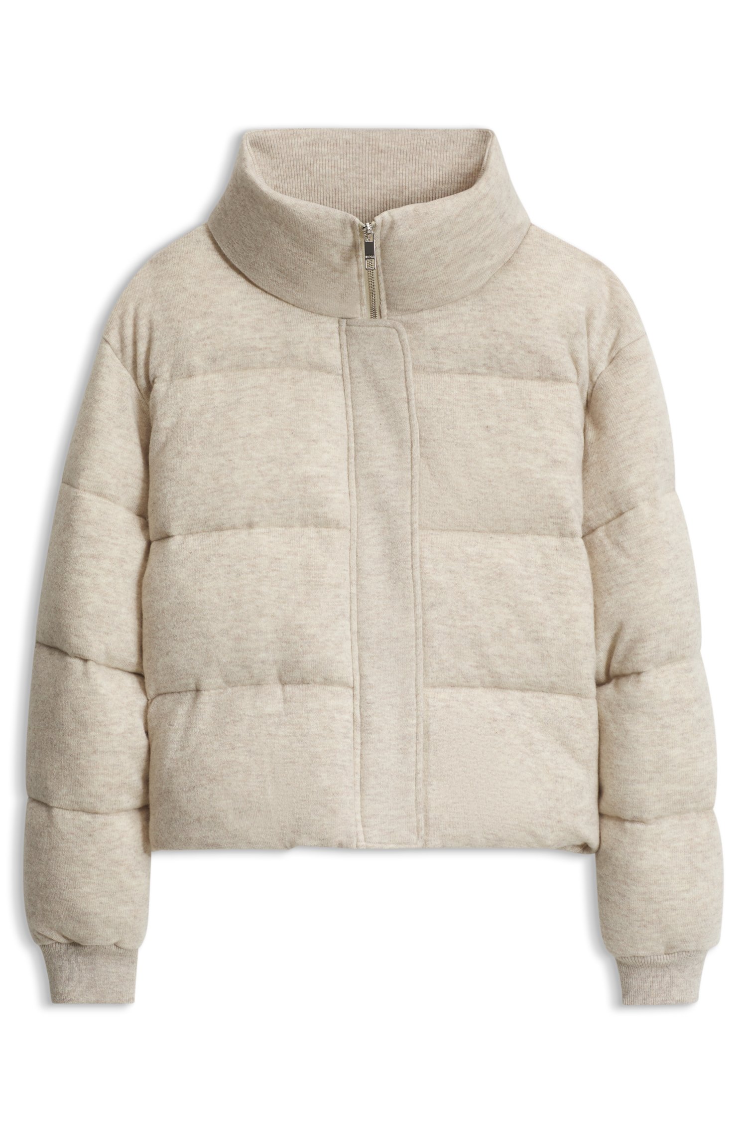 Boss Padded bomber jacket in virgin wool with cashmere jackor dam