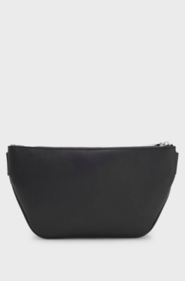 Slimline belt bag with logo lettering, Black