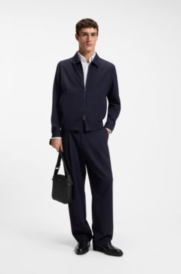 Reporter bag with silver-tone logo lettering, Black