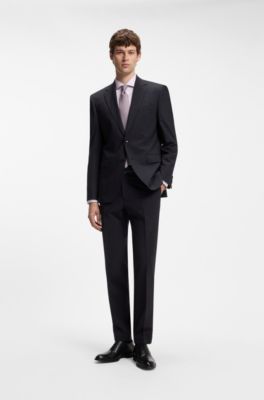 Slim-fit Vichy check shirt in stretch cotton, Pink Patterned