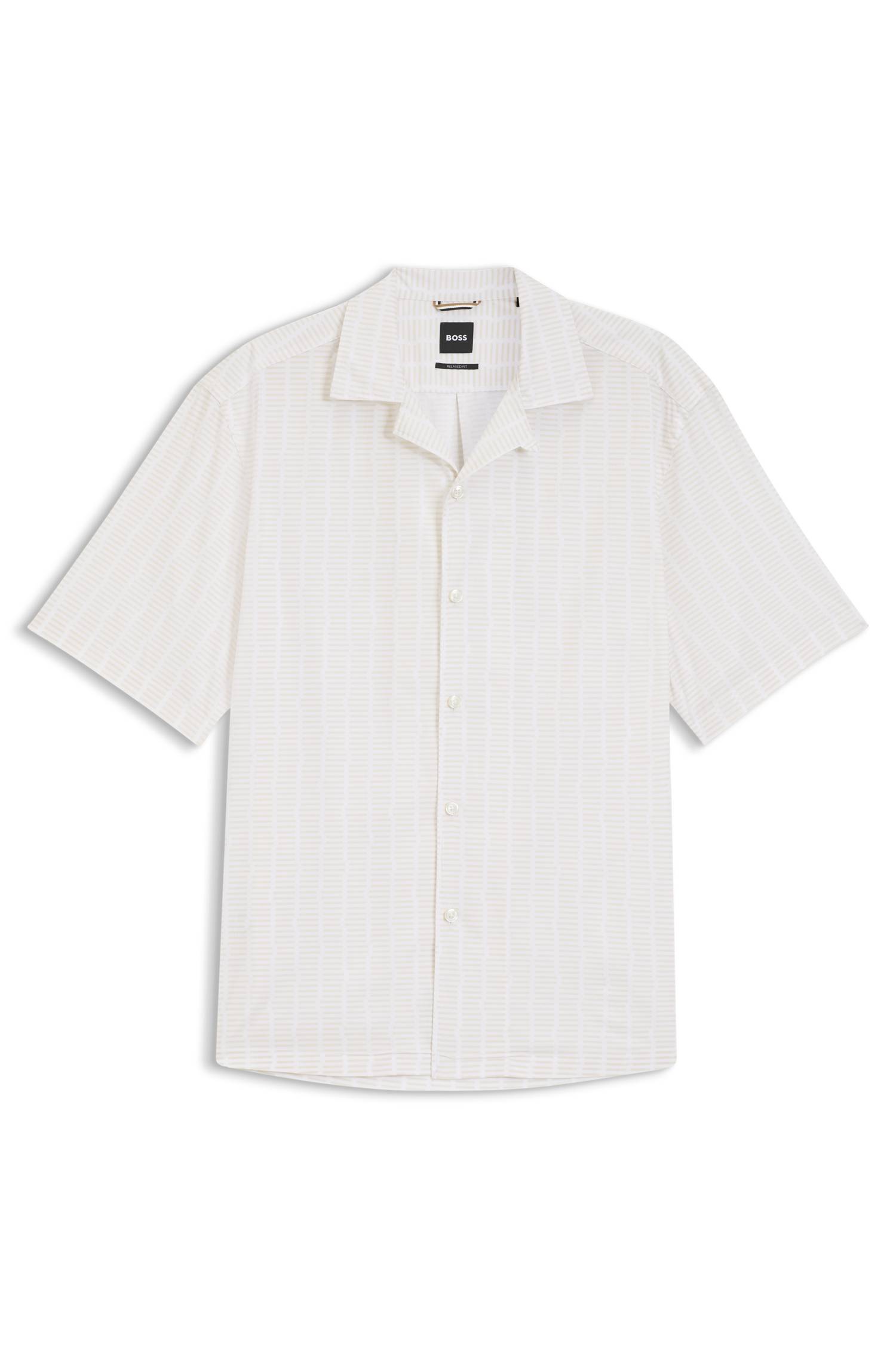 Boss Relaxed-fit camp-collar shirt in stretch cotton poplin skjortor & blusar herr – bild 4