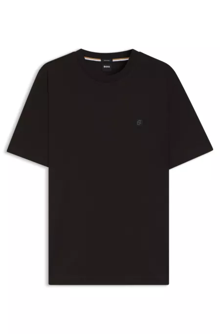 Mercerised-cotton T-shirt with Double B monogram