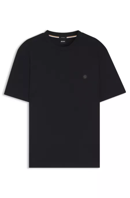 Mercerised-cotton T-shirt with Double B monogram
