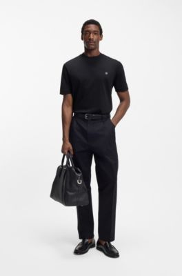 Camiseta de algod&oacute;n mercerizado con monograma Double&nbsp;B, Azul oscuro