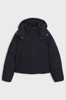 Boxy water-repellent jacket with corduroy texture, Dark Blue