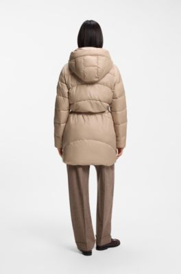 Water-repellent puffer jacket , Beige