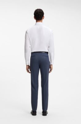 Regular-fit shirt in easy-iron cotton twill, White