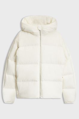 Short down-filled jacket with batwing sleeves, Natural