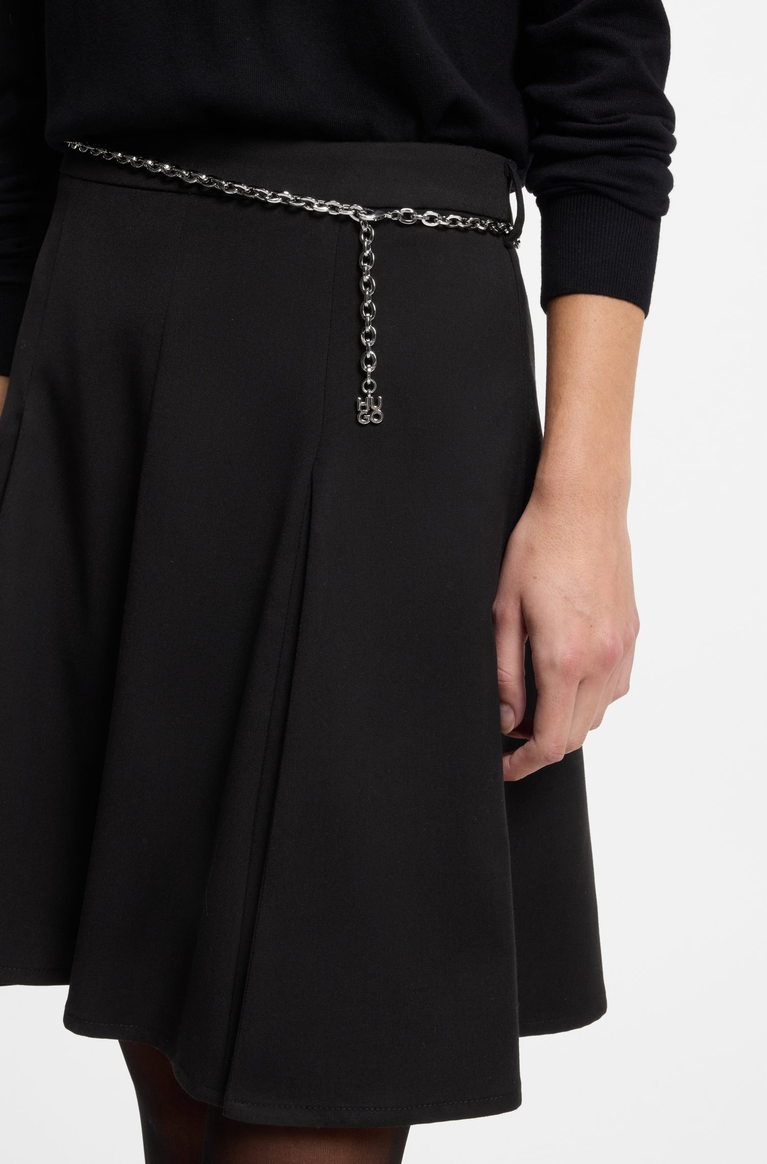 Hugo Stretch A-line skirt with godet details kjolar dam – bild 3