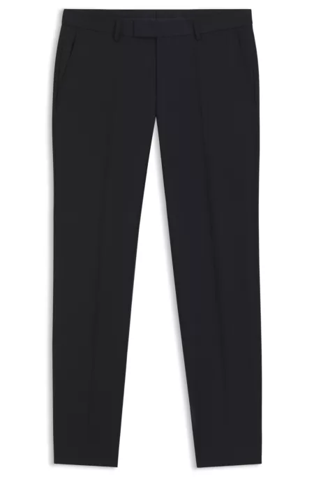 Pantalon Slim en mohair stretch à micro motif