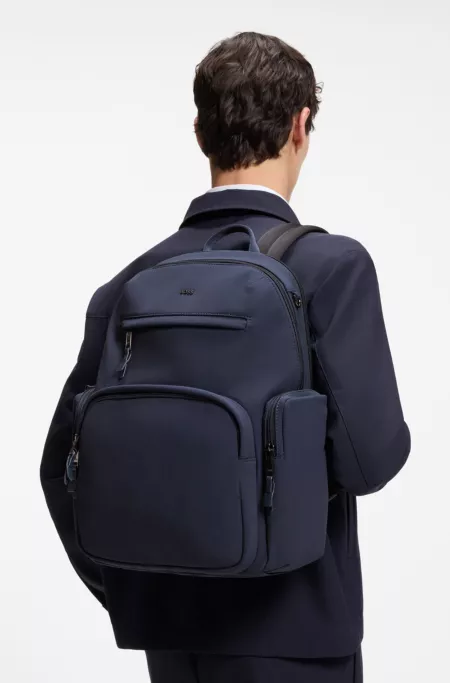 Water-repellent backpack with multiple pockets