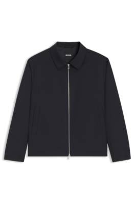 Slim-fit jacket in patterned stretch wool 4