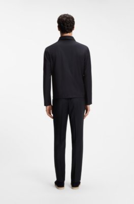 Slim-fit jacket in patterned stretch wool 2