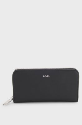 Metal-logo belt bag, Black