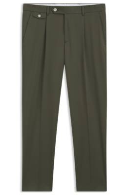 Boss Tapered-fit trousers in a cotton blend kostymbyxor herr – bild 4