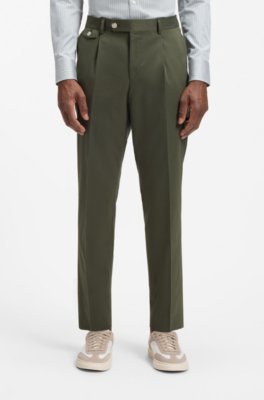 Tapered-fit trousers in a cotton blend