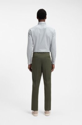 Boss Tapered-fit trousers in a cotton blend kostymbyxor herr – bild 2