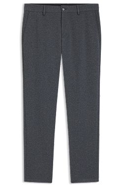 Calças de ajuste slim em tecido com micropadrão