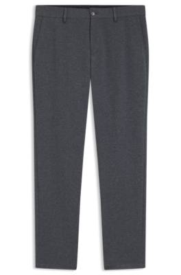 Boss Slim-fit trousers in micro-patterned fabric kostymbyxor herr – bild 4