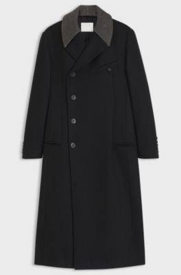HUGO x entire studios wool-blend coat, Black