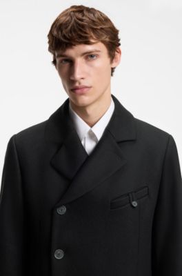 HUGO x entire studios wool-blend coat, Black