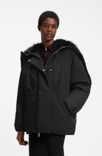 HUGO x entire studios cazadora oversize fit, Negro