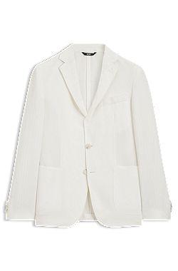 Slim-fit jacket in micro-pattern cloth