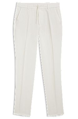 Tapered-fit trousers with drawcord waist