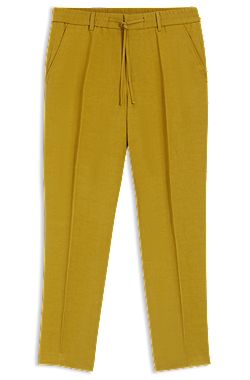 Tapered-fit trousers with drawcord waist