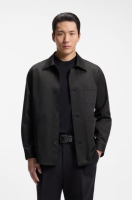 Relaxed-fit jacket in stretch cotton