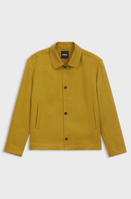 Regular-fit jacket with micro pattern, Yellow