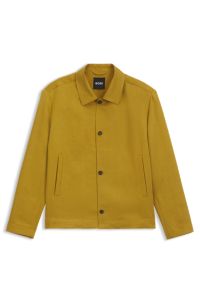 Regular-fit jacket with micro pattern, Yellow