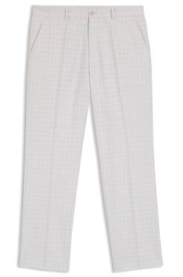 Boss Straight-fit trousers in virgin wool and cotton kostymbyxor herr – bild 4