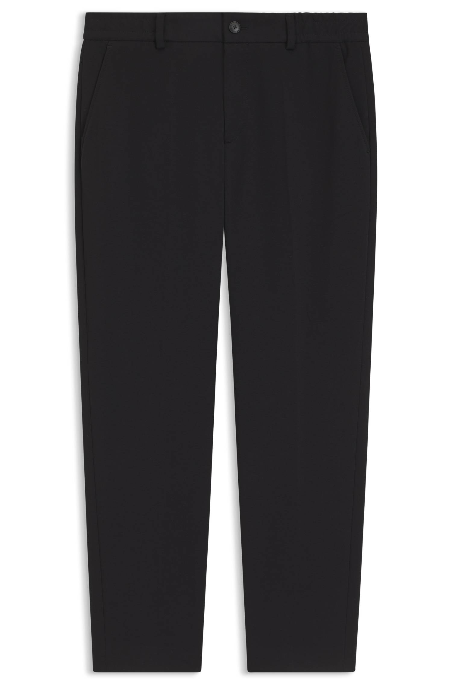 Boss Tapered-fit trousers in cotton-blend jersey byxor herr – bild 4