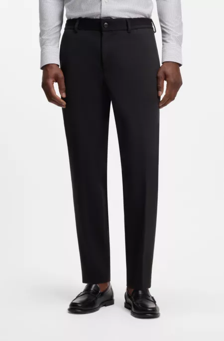 Tapered-fit trousers in cotton-blend jersey