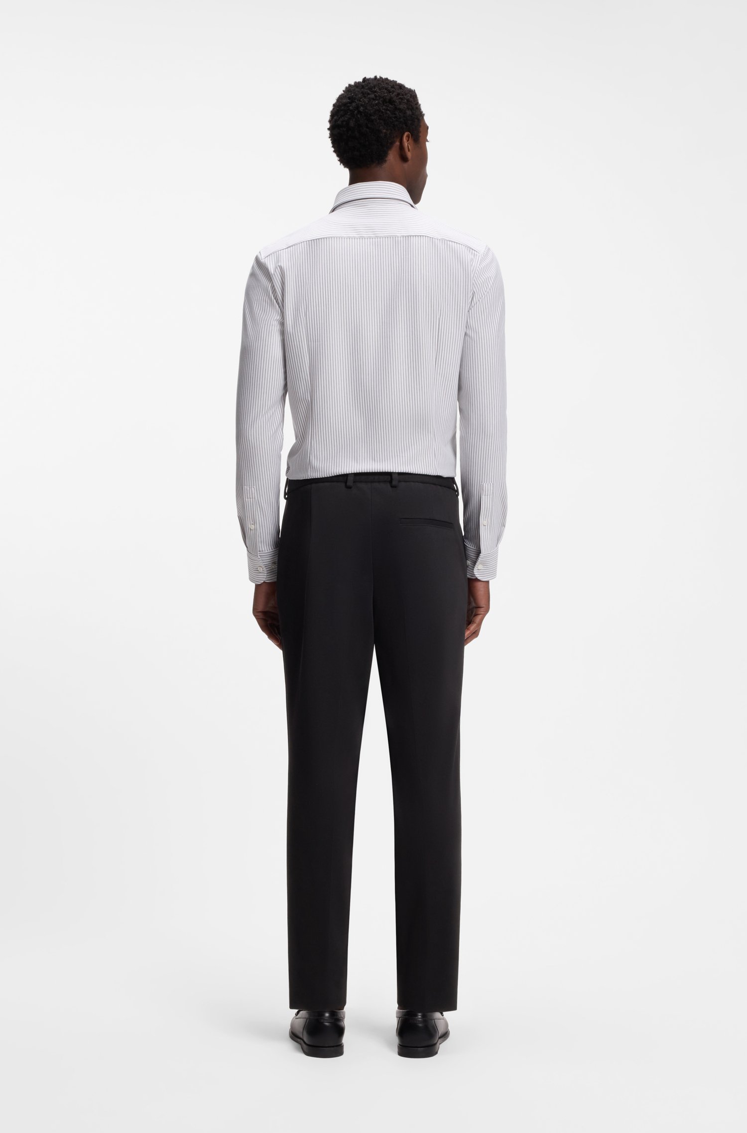 Boss Tapered-fit trousers in cotton-blend jersey byxor herr – bild 2
