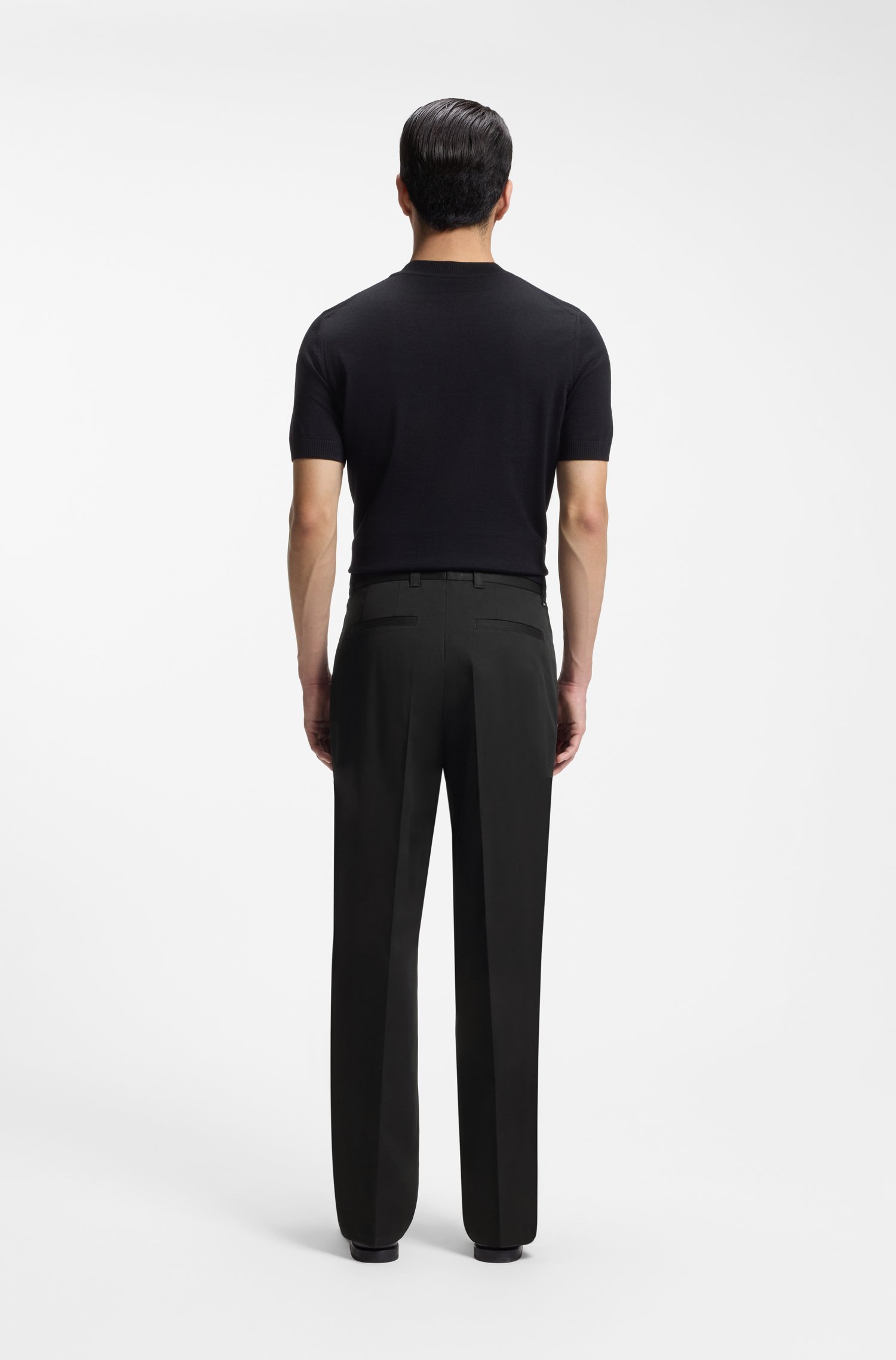 Boss Relaxed-fit trousers in stretch cotton byxor herr – bild 2
