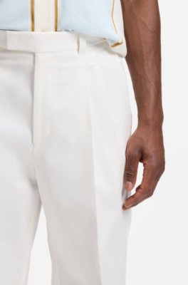 Boss Relaxed-fit trousers in stretch cotton casual byxor herr – bild 3