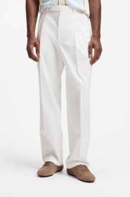 Relaxed-fit trousers in stretch cotton