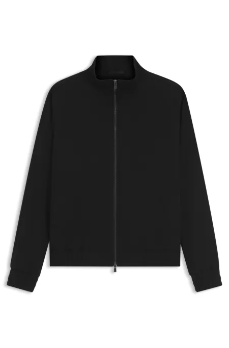 Slim-fit jacket in cotton-blend ponte jersey