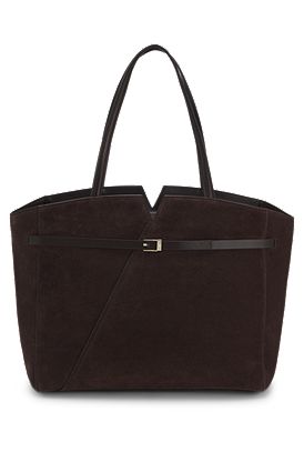 BOSS Revers tote bag in suede with belt detail