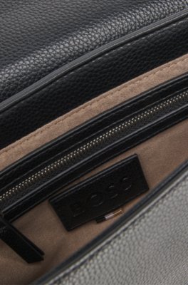 Boss Grained faux-leather crossbody bag with Double B monogram axelremsväskor dam – bild 3
