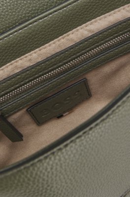 Boss Grained faux-leather crossbody bag with Double B monogram axelremsväskor dam – bild 3