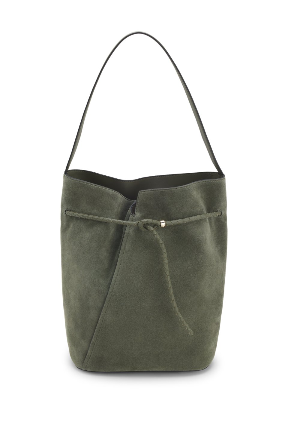 Revers suede bucket bag