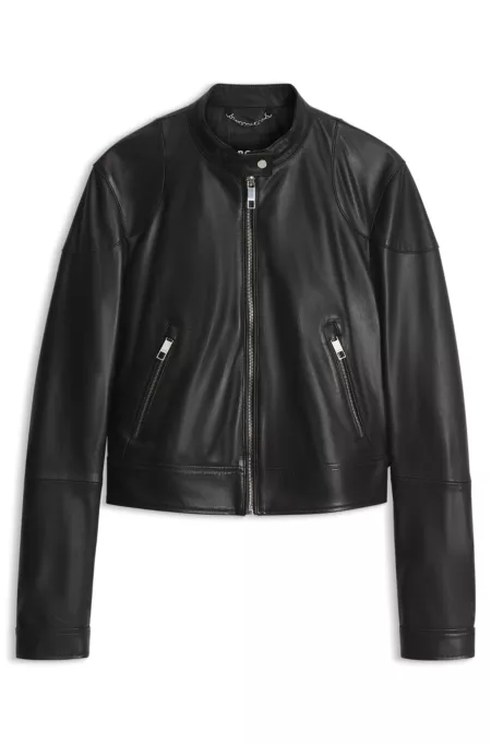 Veste Regular en cuir nappa